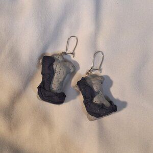 Artisan Made God / Goddess Body Polymer Clay Statement Earrings